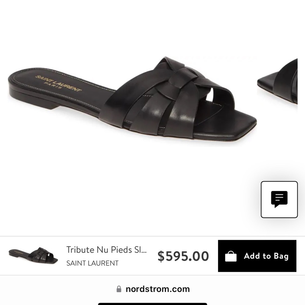 Saint Laurent Tribute Nu Pieds Slide Sandal